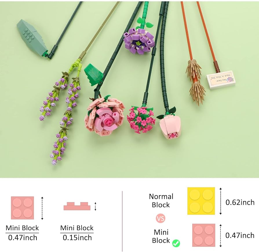 Amazon.com: MEIEST Mini Building Blocks Botanical Collection
